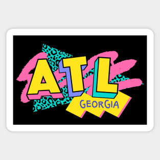 Retro 90s Atlanta ATL / Rad Memphis Style / 90s Vibes Sticker